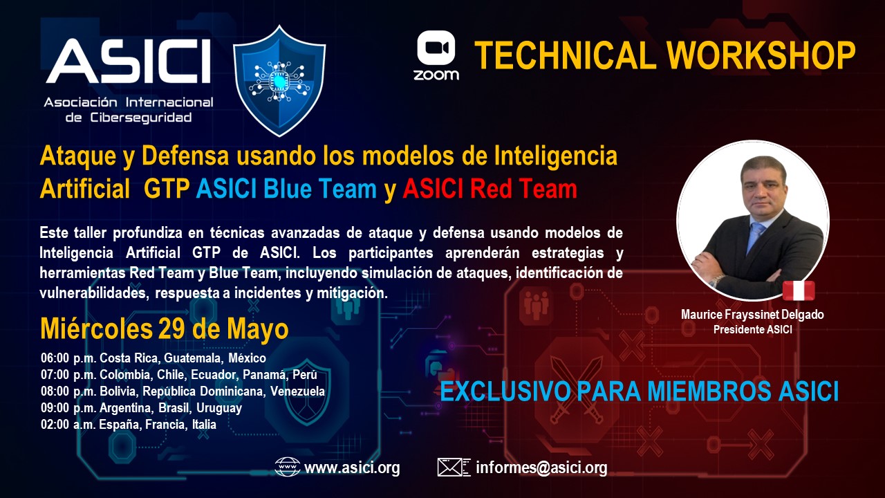 Ataque y Defensa usando los modelos de Inteligencia Artificial GTP ASICI Blue Team y ASICI Red Team